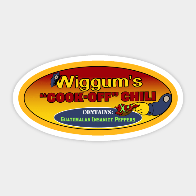 Wiggums Cook-Off Chili Sticker by acurwin